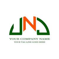 UNJ letter logo creative design with vector graphic