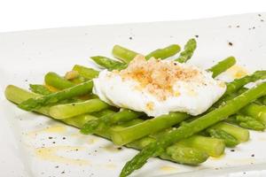 fresh salad with asparagus,eggs and croutons photo