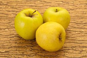 Yellow ripe apples photo