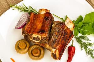 Roasted beef ribs photo