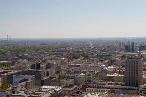 Warsaw skyline with warsaw towers photo