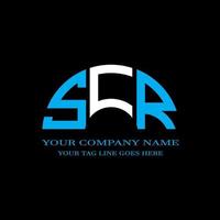 SCR letter logo creative design with vector graphic