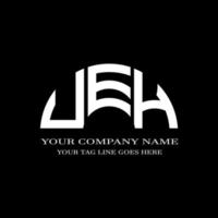 UEH letter logo creative design with vector graphic