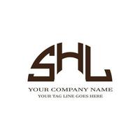 SHL letter logo creative design with vector graphic