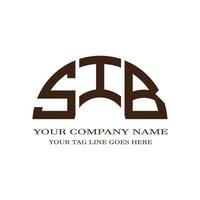 SIB letter logo creative design with vector graphic