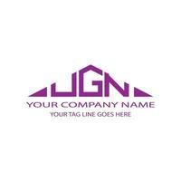 UGN letter logo creative design with vector graphic