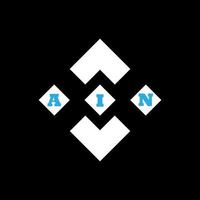 AIN letter logo abstract creative design. AIN unique design vector