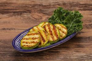 Vegan cuisine Grilled zucchini slices photo