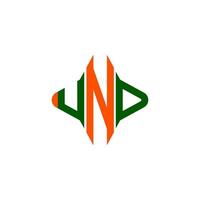 UND letter logo creative design with vector graphic