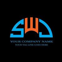 SWJ letter logo creative design with vector graphic