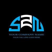 diseño creativo del logotipo de la letra szn con gráfico vectorial vector