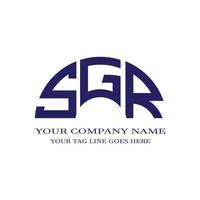 diseño creativo del logotipo de la letra sgr con gráfico vectorial vector