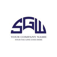 SGW letter logo creative design with vector graphic