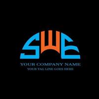 SWE letter logo creative design with vector graphic
