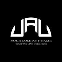 UAU letter logo creative design with vector graphic