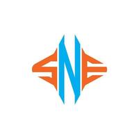 SNE letter logo creative design with vector graphic