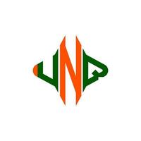 UNQ letter logo creative design with vector graphic