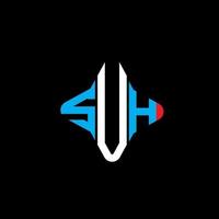 SUH letter logo creative design with vector graphic