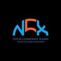 NCX letter logo creative design with vector graphic