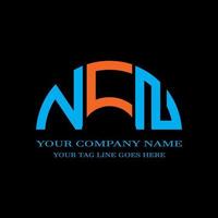 NCN letter logo creative design with vector graphic