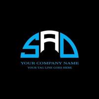 SAD letter logo creative design with vector graphic