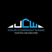 UCW letter logo creative design with vector graphic