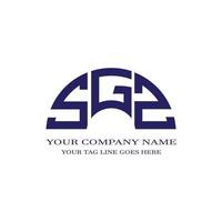 SGZ letter logo creative design with vector graphic