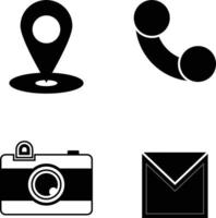 Download Free phone, location, camera Icon vector