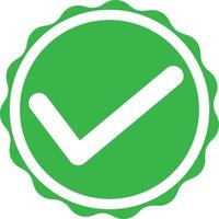 green tick mark icon. green tick mark sign. check mark and cross symbol. vector