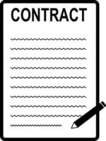 contract icon on white background. contract sign. signing contract symbol. flat style. vector