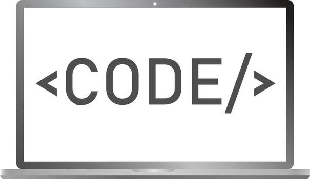 icono de codificación. codificación en equipo aislado sobre fondo blanco. vector