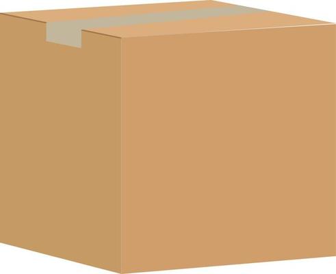 brown closed carton delivery packaging box isolated on white background. paper box sign. blank cardboard box.