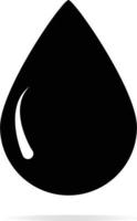 drop icon on white background. black drop. rain drop sign. pure water drop symbol. vector