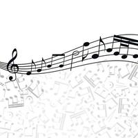 fondo de música vectorial. melodía, notas, clave. vector