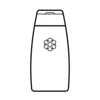 Shampoo. Baby icon on a white background, line vector design.
