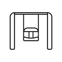 Swing. Baby icon on a white background, line vector design.