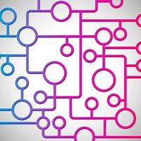 Abstract background with circles and lines design elements. vector