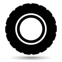 Tyre vector icon isolated on a white background.