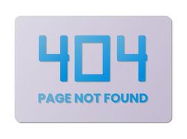 vector asset with 404 page error description for web page