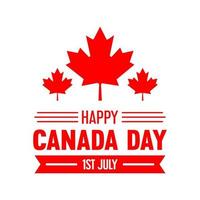 canada independence day greeting design on isolated background vector