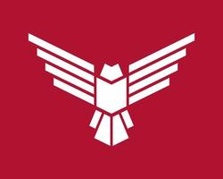 logotipo de pájaro sólido vector