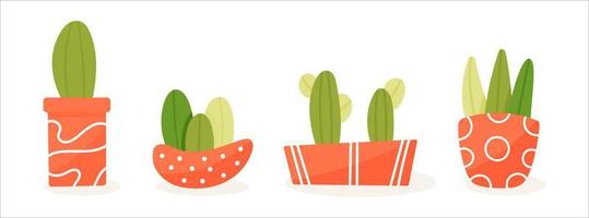 flores caseras en una olla ilustración vectorial sobre un fondo aislado vector