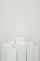 3d render background white podium on white background for presentation. photo