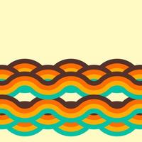 Abstract retro background, digital lines and circles, design70s, vector. vector