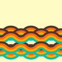 Abstract retro background, digital lines and circles, design70s, vector. vector