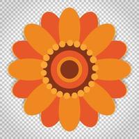 Icon of flower, vector floral symbol.