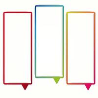 Colorful speech bubble frames on a white background. Vector labels in the form of an empty frame for your text.