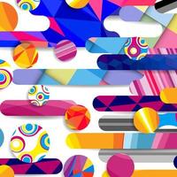 Futuristic vector abstract background made of rounded shapes, stripes, lines and circles with fashion patterns.