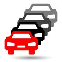 Traffic jam icon isolated on a white background. vector