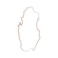 Qatar map on white background vector